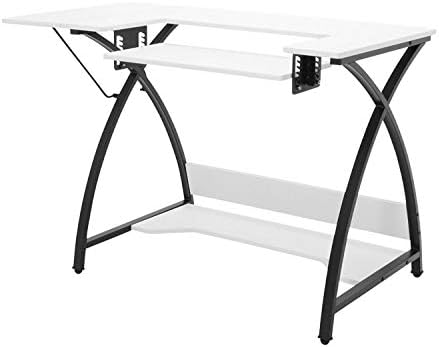 Sew Ready Comet Sewing Table, 13332, Alloy Steel, Black/White, 45.5" W x 23.5" D x 30" H