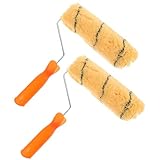 Mipcase 2 Stück Farbroller Wandfarbenrolle Langlebiger Farbrollerpinsel mit Abnehmbarem Griff...