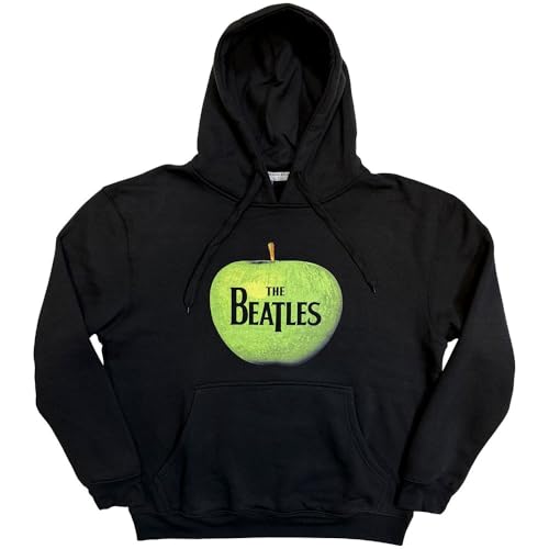The Beatles Apple Logo Official Mens Black Pullover Hoodie Size XXL - Les Beatles, Paul McCartney, John Lennon, RIngo Starr, George Harrison The Beatles Apple Logo Official Mens Black Pullover Hoodie Size XXL