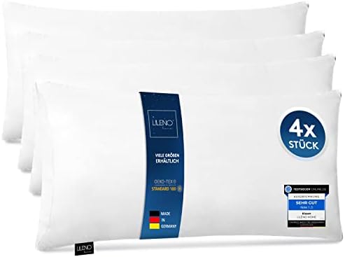 LILENO HOME Poduszka z mikrofibry 80 x 80 cm Premium (wypełnienie 850 g) [zestaw 2 sztuk] pranie w temperaturze do 95 stopni z zamkiem błyskawicznym  poduszka 80 x 80 cm jako wypełnienie do łóżka  dekoracyjna poduszka na