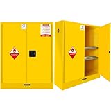 WETOXL 90 Gallon Flammable Cabinet 55H x 25W x 55D, Galvanized Steel Flammable Storage Cabinet, Adjustable Shelf for Commercial Industrial Home Use