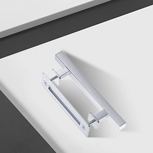 EaseLife 12" Stainless Steel Sliding Barn Door Handles and Pulls,Double Sided Hardware Set,Heavy Duty,Brushed Finish,Anti-Rust Anti-Corrosion,Easy Install