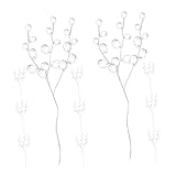 MAGICLULU 60 Stück Künstliche Tropfenperlen Blumensträuße mit Acrylperlen und Flexiblem Aluminiumdraht Brautdekoration für Hochzeits Bastelarbeiten Zweige für Blumenarrangements