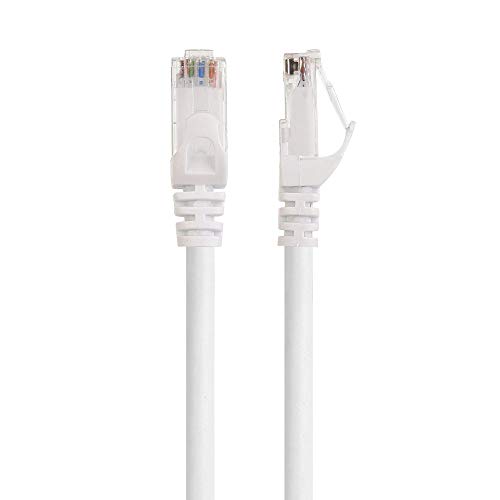 Cable ethernet Cat6 blanco 150 pies con organizador de clips miniatura 4
