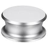 sourcing map Schallplattengewicht-Stabilisator, 356 g, mattes Aluminium, 7,6 x 3,6 cm, Vinylscheiben-Stabilisator, Vibrationsdämpfer für LP-Player, HiFi-Plattenspieler, Silber
