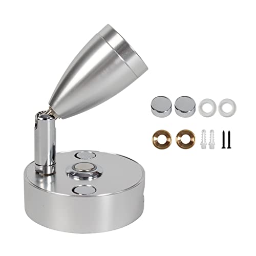 PRMAL VR Caravan Wood Home Bedside Desk Light DC12V / 24V LED Lampe de Table Lampe de Lecture de Puissance corporelle Lumineuse de la Lampe dimmable Lumineuse (Color : Silver, Size : 1) Cover