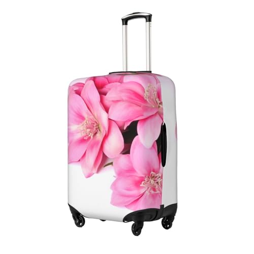 Travel Luggage Cover Pink Flowers Suitcase Protector Anti-Scratch Washable Baggage Covers Elastic Suitcase Cover Tsa Approved Baggage Protector Fit 18-32 Inch Luggage2