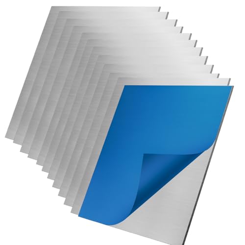 Flewdart 12pcs Placa Aluminio 150 x 150 x 0.5mm,...