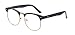 Outray Vintage Retro Classic Half Frame Horn Rimmed Clear Lens Glasses 2135c1 Black/Gold