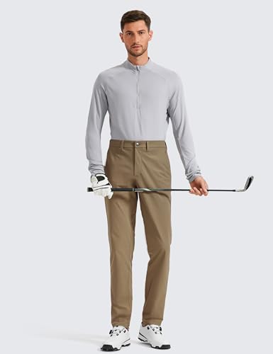 Image of CRZ YOGA All Day Comfy Golf Pants 28 inch /30 inch /32 inch /34 inch /36 inch | Decent Stretch, Wrinkle-Resistant, Casual, Slightly Tapered Leg, Flat Front, Pockets, Trousers for Men