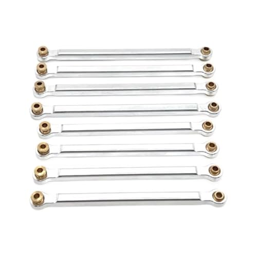 Rc Special Connecting Rod for MN128 MN86 G500 1/12 Metal for Chassis Fixing Pull Rod Rc Car Off-Road Tracked Vehicles Parts and Accessories Upgrades Replacement and Use(Silver)