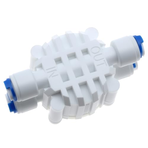 FDXGYH Tubo de 1/4 pulgadas de 4 vías de válvula de apagado automático, sistemas de agua de conexión rápida, válvula de apagado automático de 1/4 pulgadas para sistema de filtro de agua de ósmosis
