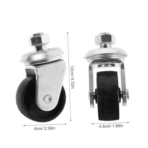 Roue robuste métallique pour cric de sol avec axe rotatif de 16 mm Zerodeko