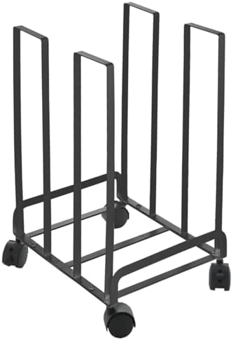 Portable Carbon Steel Storage Rack with Wheels, Floor-Standing Organizer for Home & Commercial Use, Heavy-Duty, Mobile Shelving Unit, Space-Saving Design
