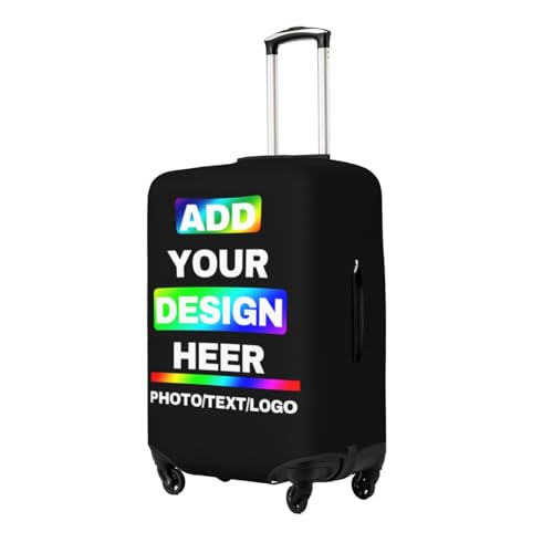 Custom Luggage Covers Personalized Suitcase Covers For Luggage Add Your Own Name Photo Text Double-Sided Elastic Washable Baggage Covers2