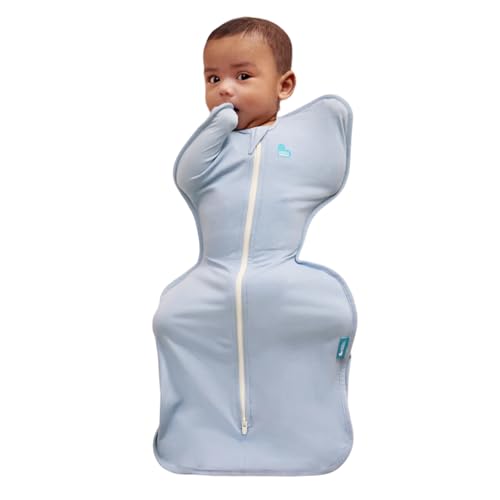 Image of Love to Dream Swaddle UP, Baby Sleep Sack, Self-Soothing Swaddles for Newborns, Snug Fit Helps Calm Startle Reflex, Newborn Essentials Must-Haves, Lite 0.2 TOG, Sleep Sack, 8-13 lbs, Soft Blue