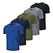 CIMIC 5er Pack Sport Tshirts Herren Funktionsshirt Sportshirt Herren Kurzarm T Shirt Atmungsaktive Trainingsshirt Männer Fitness Gym Laufshirt Wandershirt Men Set 510 Black Grey Green Navy Blue L