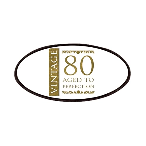 CafePress Fancy Vintage 80Th Birthday Patches 4