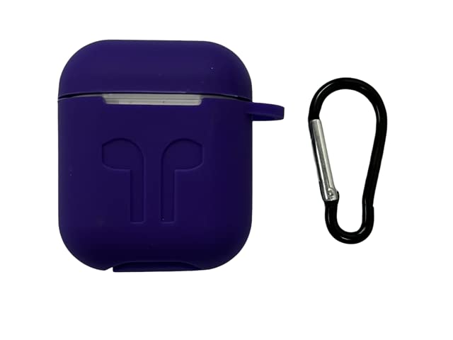 Image of Colorcase Front & Back Full Protection Silicon Case Cover for Airpods 1 /2, Airpods 1 & Airpods 2 - (Dark Purple) (Airpods Not Included)