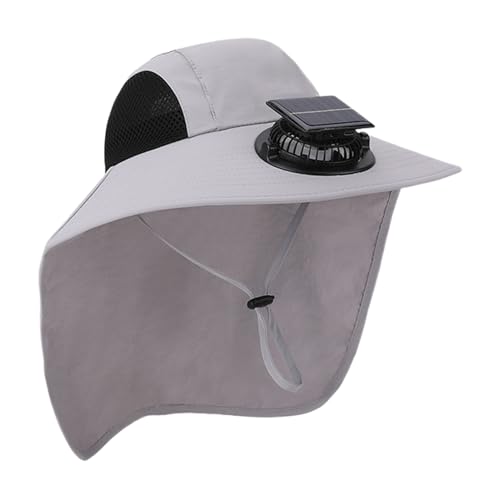 Sombrero con Ventilador Solar - Gorra De Pesca con Ventilador Solar Plegable para Exterior | Cargador USB Impermeable con Solapa para Senderismo Playa Jardinería