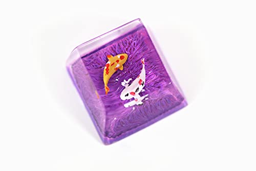 Touche en résine rétroéclairée poisson koï pour clavier mécanique Cherry MX