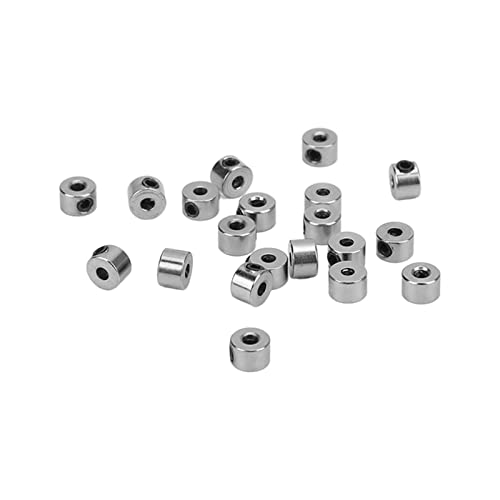Keenso Fahrwerk Stopper Set Radmanschette, 20 StüCk Fahrwerk Stopper Set Radmanschette 2,1 Mm Edelstahl Exquisite Handwerkskunst RC Flugzeug