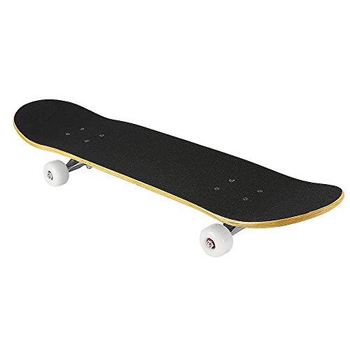 Drumm Skateboard, Skateboard für Kinder, Skateboard für Anfänger, Double Kick Maple Deck konkav Cruiser Skateboard, 7 Schichten Ahornholz, doppelte Brücke, ABEC-7 Kugellager mit PU-Rad, maximale
