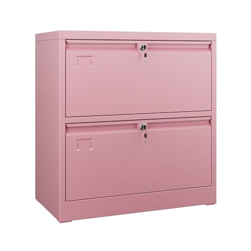 Aobabo 2 Drawer Wide Lateral File Cabinet, Metal Filing Cabinet