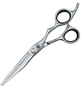 Hair Cutting Shears/Scissors Crafted from Japanese Damascus Steel - Sharp, Durable, Long-Lasting ...