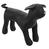 POPETPOP Mannequin Chien Similicuir Noir Modèle Dressage Vêtements pour Chiens Accessoir...
