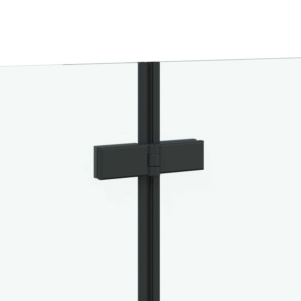 vidaXL Enclosure para baño Geométrico Manual Negro 120 x 67 x 129 cm