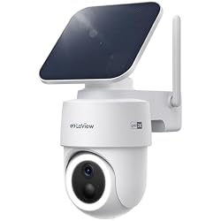 LaView 2K 3MP Solar Security Cameras Wireless Outdoor, Cameras for Home Security, 360° Pan & Tilt Rechargeable Battery Camera, IP65 Outdoor Camera, Color Night Vision, Two-Way Audio, Work with Alexa