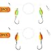 Dovesun Pompano Rigs for Surf Fishing Unique T-Knot Strong Pre-Rigged Pompano Rigs Saltwater Bullet Float(2colors)*2/0 Hook*4PCS