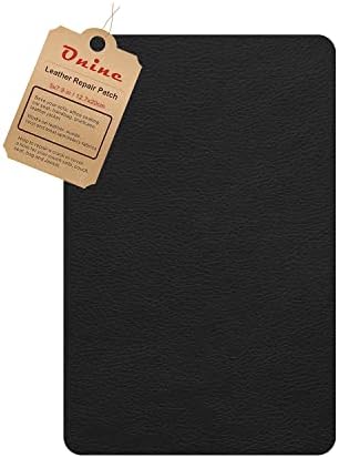 ONine Leather Repair Patch，Self-Adhesive Couch Patch，Available Anti Scratch Leather 5”X7.9”(12.7cm x 20cm) Peel and Stick for Sofas, Car Seats Hand Bags Jackets(Ink Black)