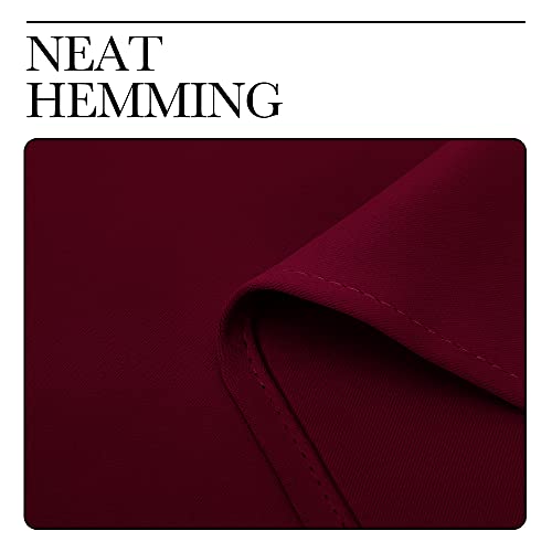 Image of NICETOWN Blackout Curtains for Bedroom, Window Room Darkning Curtains /Drapes, Cold and Heat Reduction Curtains for Kitchen Living Room (Wine Red, 2 Panels, W42 x L63 inches)