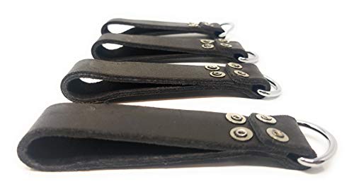 Image of LAUTUS Heavy Duty Leather Tool Belt Strap Connectors Accessories (Suspender Loop Hook Attachment 4-Pack)