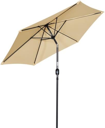 Angel Living 270 cm Halfrond Parasol Marktparasol, Tuinparasol met