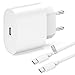 Produktbild iPad Ladekabel USB C mit Netzteil, 25W USB C Ladegerät mit 2M Schnellladekabel USB C für iPhone 15 Pro/iPad Pro 12.9/11 2018~2022,iPad Mini 6,iPad Ladegerät Schnellladegerät USB C Ladestecker Adapter