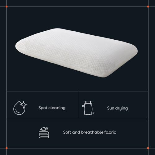 Image of Duroflex Energise 100% Latex Pillow - Cooling Pincore Ventilation, Medium-Soft Support, Hypoallergenic Natural Latex for Neck Alignment & Restorative Sleep (23.5x15.5 Inch)