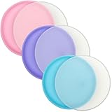 Picture of WeeSprout Baby & Toddler Non-Suction Plates with Lids, 100% Food Grade Silicone Plates, Premium Hard Plastic Lids, Unbreakable Design, Microwave & Dishwasher Safe, 3 Pack