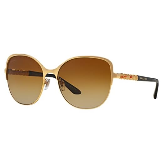 Bulgari 0BV6078KB 393/T5 57 Gafas de Sol, Dorado (Gold Plated/Polarbrowngradient), Mujer