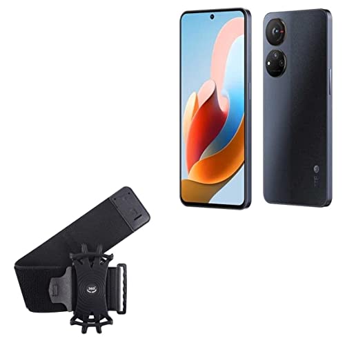 BoxWave Holster Compatible with ZTE Voyage 40 Pro+ - ActiveStretch Sport Armband, Adjustable Armband for Workout and Running - Jet Black