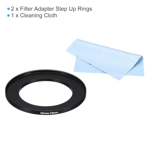 PATIKIL 52mm-72mm Metal Step Up Ring with Cleaning Cloth - Image 3