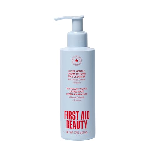 First Aid Beauty Ultra Gentle Cream-to-Foam Pure Facial Cleanser ...