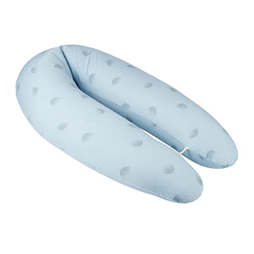 Babymoov B.LOVE Wind Blue Coussin de Maternité & Allaitement avec Remplissage Microbilles ultra-fines - Made in Europe - Certifié OEKO-TEX et bio