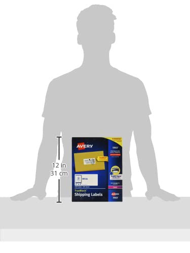 Avery Shipping Labels, Trueblock Technology, Permanent Adhesive, 2" X 4", Box Of 2,500, Case Pack Of 2 (5963) #TOP6