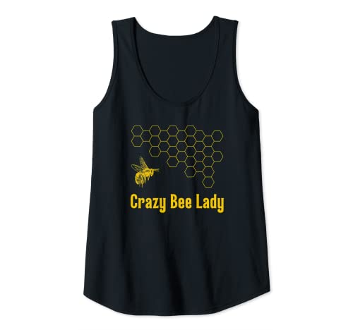 Femme Crazy Bee Lady Apiculteur écologique Jaune Débardeur