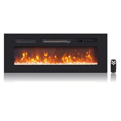 WAMPAT 36" Electric Fireplace in-Wall Recessed and Wall-Mounted with Remote & Panel Control