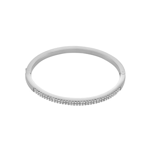 FOSSIL Women's Ellis Silver-Tone Stainless Steel Bracelet, JF04863040