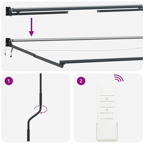 Cadre de parasol résistant aux intempéries extensible pour ombrage terrasse